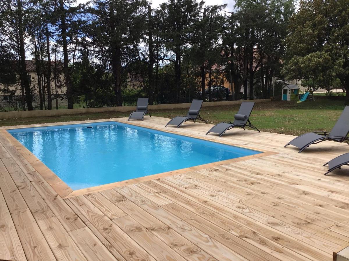 Gite Les Oliviers 10 Pers Piscine Au Calme 4 Etoiles Saint-Laurent-la-Vernede Exterior foto
