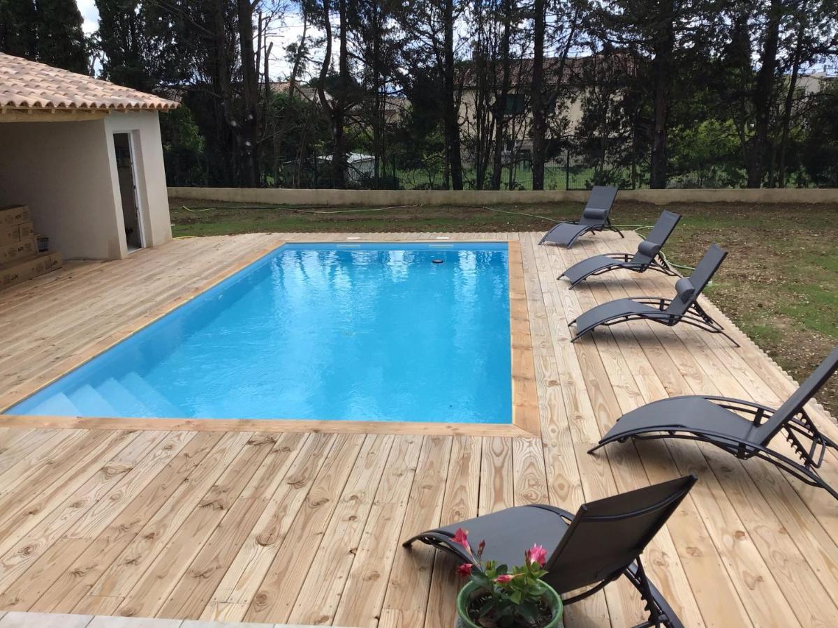 Gite Les Oliviers 10 Pers Piscine Au Calme 4 Etoiles Saint-Laurent-la-Vernede Exterior foto